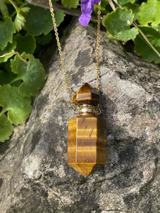 Tigers Eye Small Bottle Pendant