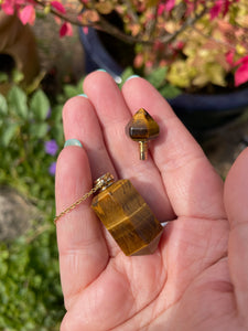 Tigers Eye Small Bottle Pendant