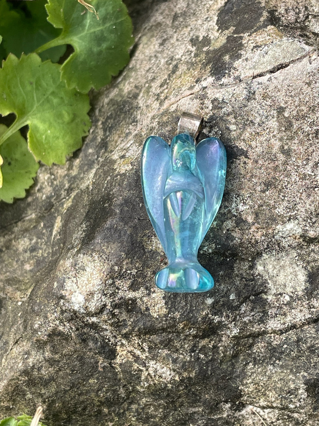 Aqua Aura Angel Pendant