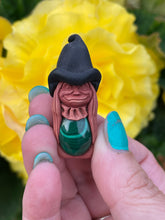 Load image into Gallery viewer, Clay Witch Rune Pendant with Malachite
