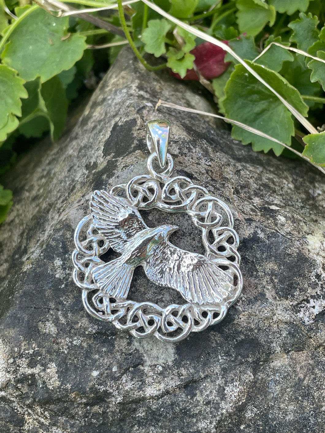 925 Sterling Silver Raven Pendant