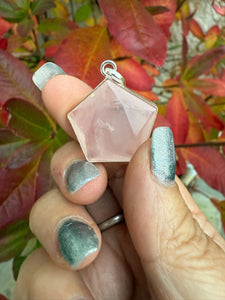 Rose Quartz Pentagram Pendant