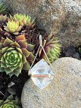 Load image into Gallery viewer, Silver Double Terminated Diamond Quartz Pendant
