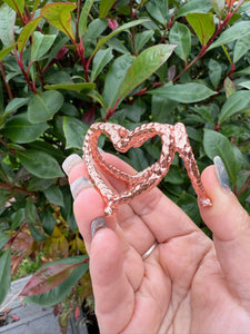 Rose Gold Coloured Triple Heart Sphere Stand