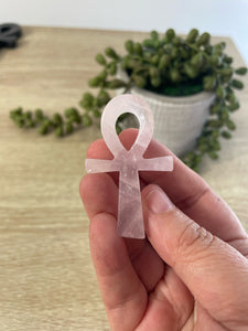 Rose Quartz Ankh