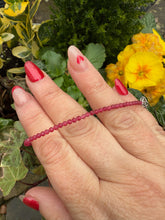 Load image into Gallery viewer, Faceted Garnet Adjustable Bracelet Anklet
