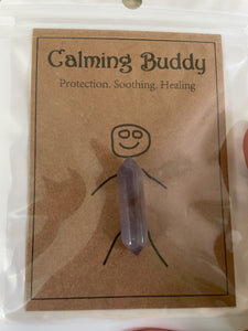 Amethyst Double Terminated Calming Buddy Amulet Protection Soothing Healing