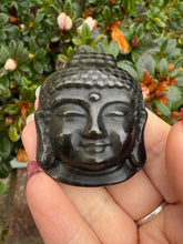 Load image into Gallery viewer, Gold Sheen Obsidian Buddha Head Carving
