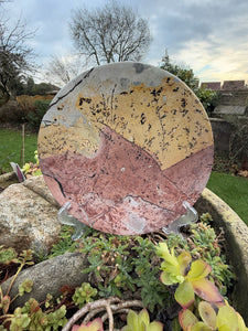 Large Picture Jasper Plate  Carving