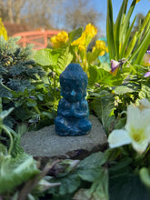 Load image into Gallery viewer, Gemmy Blue Apatite Buddha Carving
