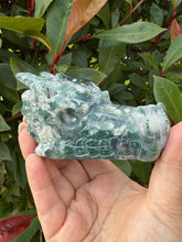 Load image into Gallery viewer, Moss Agate Dragon Head
