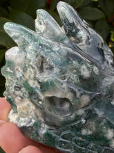 Load image into Gallery viewer, Moss Agate Dragon Head
