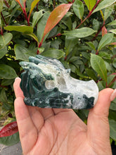 Load image into Gallery viewer, Moss Agate Dragon Head
