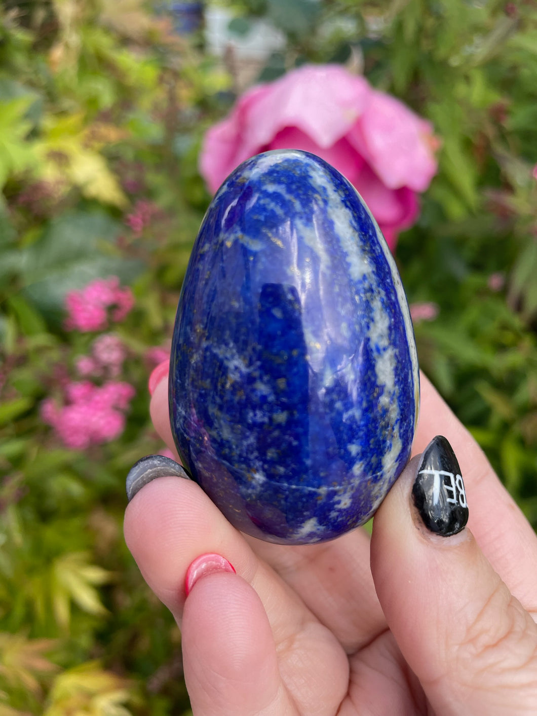 Lapis Lazuli Egg Carving