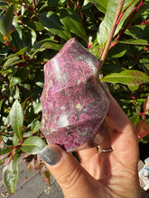 Load image into Gallery viewer, Rubellite and Pink Tourmaline Freeform Flame Carving
