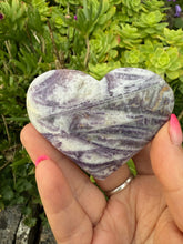 Load image into Gallery viewer, Fluorite and Quartz Heart Carving
