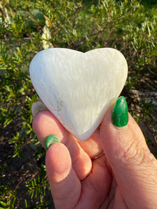 Scolecite Heart Carving