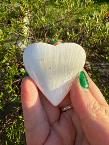 Scolecite Heart Carving