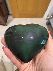 Large Rainbow Obsidian Heart Carving