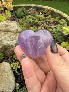 Amethyst Heart Carving