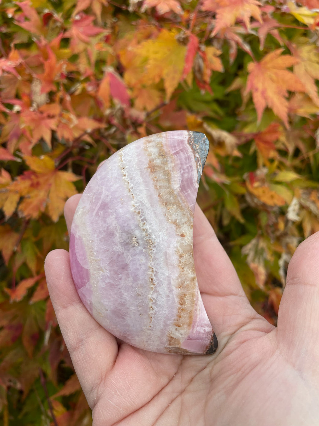 Pink Aragonite Moon