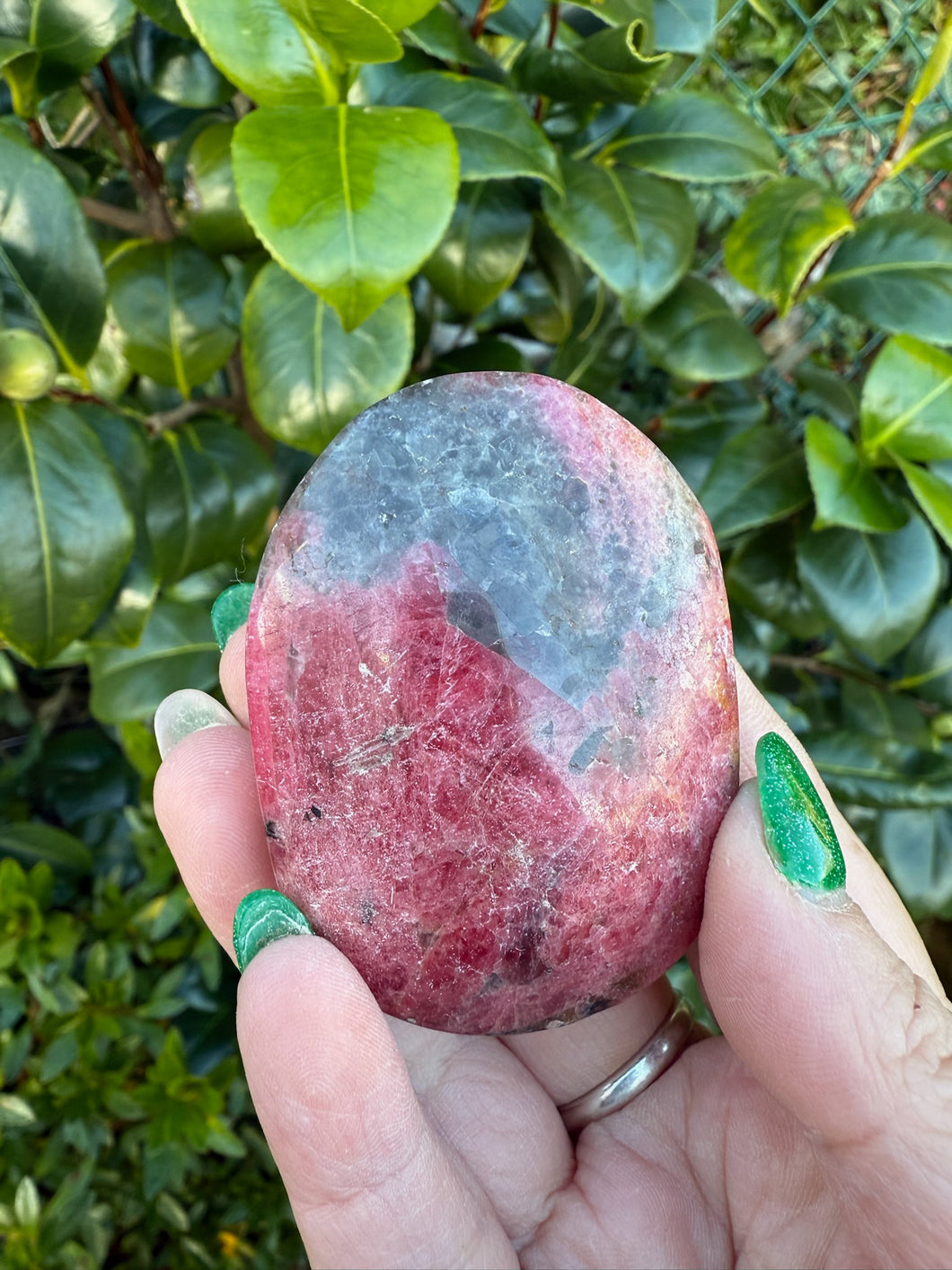 Rhodonite Palmstone with Sheen