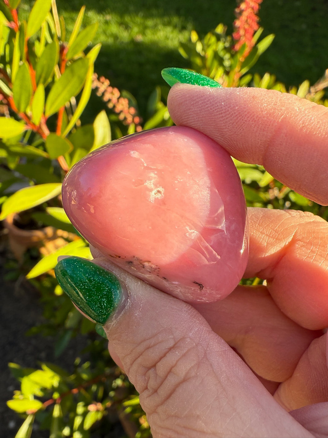 High Quality Large Pink Opal Tumblestone from Peru