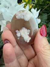 Load image into Gallery viewer, Green Flower Agate Palmstone
