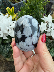 Snowflake Obsidian Palmstone