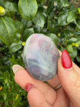 Load image into Gallery viewer, Pink Flash Labradorite Palmstone
