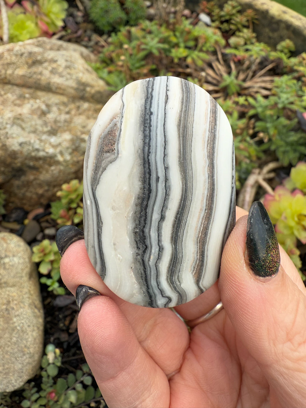 Zebra Calcite Palmstone