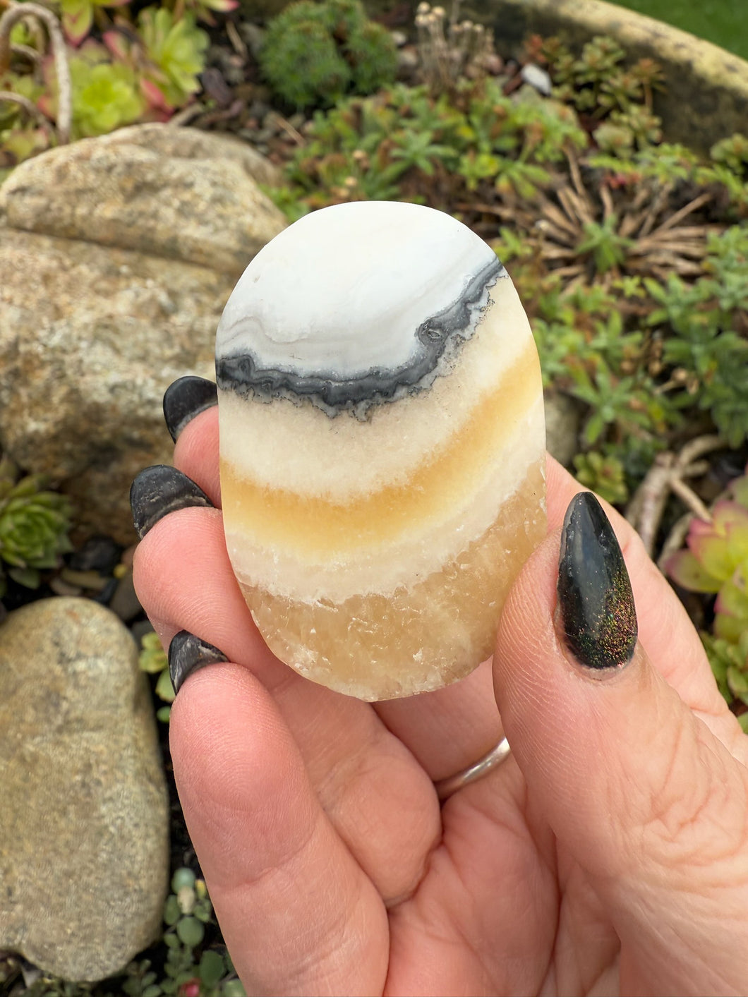 Zebra Calcite Palmstone