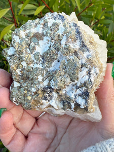 Rare Calcite and Chalcopyrite Specimen from Romania