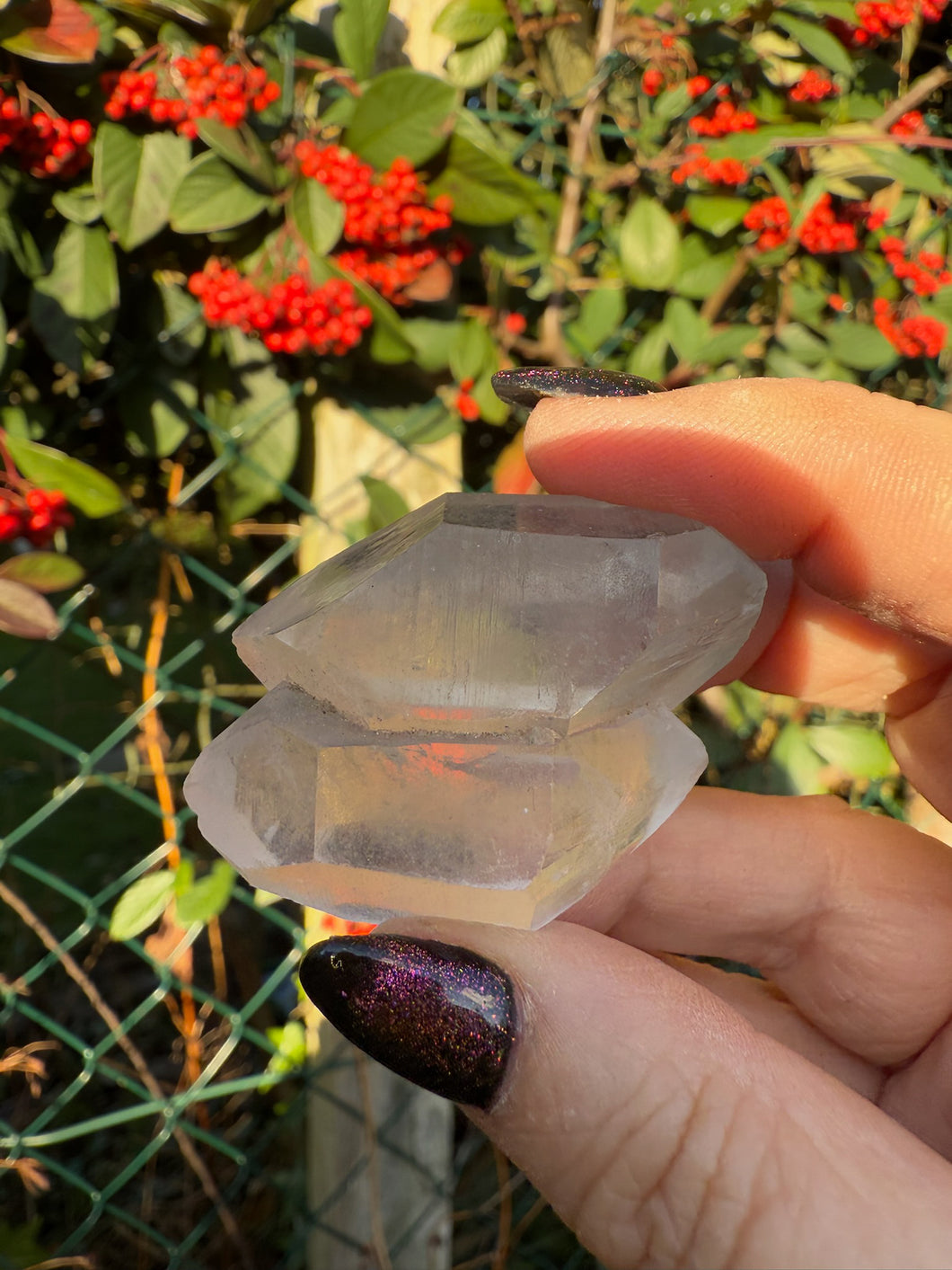 Twin Double Terminated Quartz Specimen