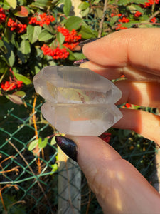 Twin Double Terminated Quartz Specimen