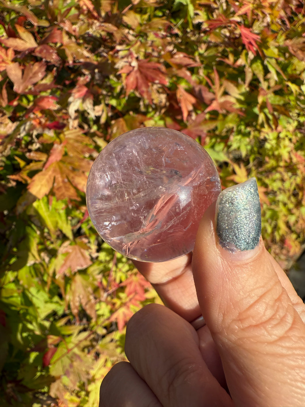 Very Light Clear Amethyst Sphere