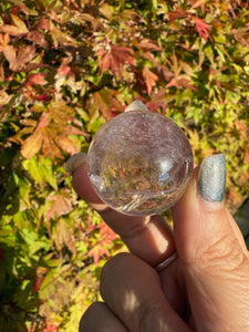 Very Light Clear Amethyst Sphere