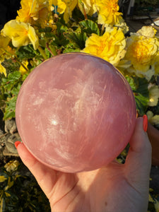 Large Rose Quartz Sphere