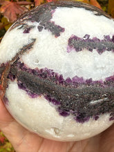 Load image into Gallery viewer, Incredible Fluorite and Quartz Sphere 8.2cm Diameter
