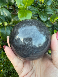 Silver Sheen Obsidian Sphere