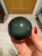 Load image into Gallery viewer, Rainbow Obsidian Sphere 5.5cm diameter
