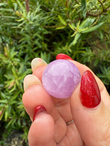 Uv Reactive Kunzite Sphere with Sheen