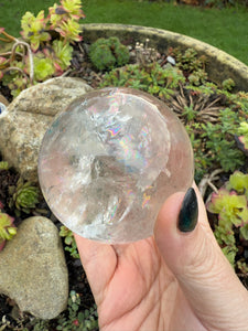 Quartz Sphere with Rainbows and Phantom