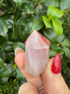 Natural Harlequin Quartz Point Tower