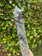 Load image into Gallery viewer, Amazing Tourmaline in Quartz Tower Carving
