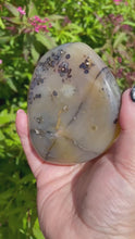 Load and play video in Gallery viewer, Large Natural Agate Galet Palmstone
