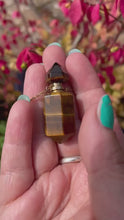 Load and play video in Gallery viewer, Tigers Eye Small Bottle Pendant
