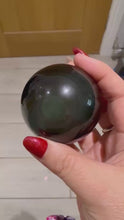 Load and play video in Gallery viewer, Rainbow Obsidian Sphere 5.5cm diameter
