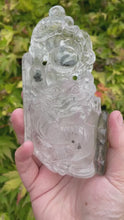 Load and play video in Gallery viewer, Lodolite Quartz Dragon Carving
