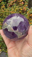 Load and play video in Gallery viewer, Amethyst with Pyrite Sphere
